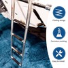 Marinebaby Heavy Duty Boat Telescopic 4 Step Ladder,Stainless Steel Swim