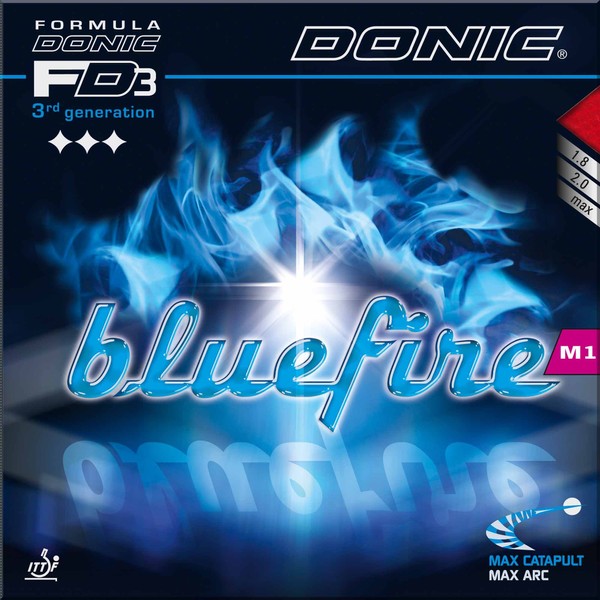 DONIC Belag Bluefire M1 Farbe 2,0 mm, schwarz, Größe 2,0 mm, schwarz
