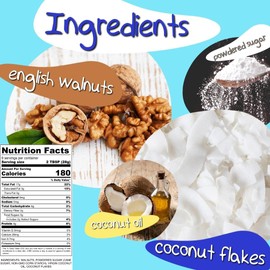 Crazy Go Nuts Walnut Butter - Coconut, 9 oz (1-Pack) - Healthy Snacks, Keto, Vegan, Low Carb, Gluten Free, Superfood - Natural, Non-GMO, ALA, Omega 3 Fatty Acids, Good Fats and Antioxidants