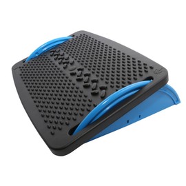 IO Crest Ergonomic Floating Tilt Foot Rest Textured Surface Reduce Muscle Strain, Black Blue (SY-ACC65076)