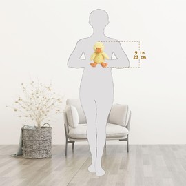 Doindute Corduroy Duck Plush Stuffed Animal, Cute Furry Yellow Duck Toy, Soft Cuddly Plushie Hugger Toy for Boys Girls, Gifts for Kids or Girlfriend, 9"