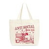 Zcsni Books Skeleton Tote Bags, Anti Social Book Club Shopping