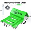 Trekassy Wheel Chock Tie-Down Kit with Rubber Blocks, (4,400lb Break
