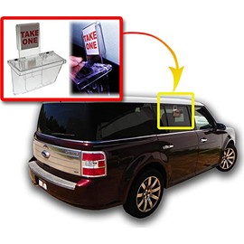 Marketing Holders Outdoor Business Card Holder Clear Lid with Window Hook Advertising Vehicle Box Card Box with Hook Qty 6