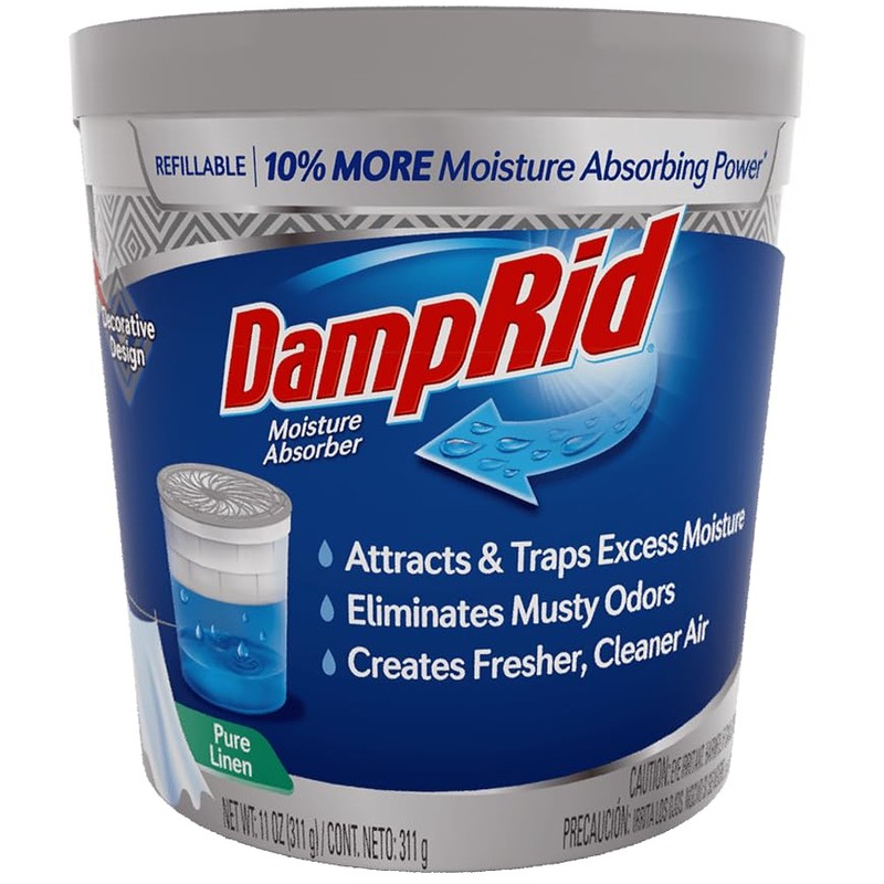 Damp Rid Refillable Moisture Absorber, Pure Linen 11 oz., Moisture