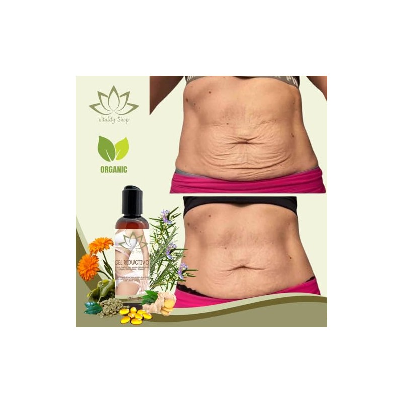 Gel reductivo quemagrasa reafirma, anticeluitis y aplana abdomen