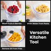 Joined Large Salad Spinner with Drain, Bowl, and Colander -