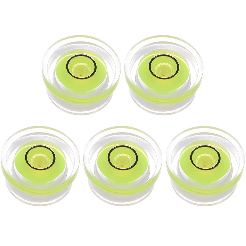 Pack of 5 Mini Round Bullseye Spirit Level Bubbles 12mm