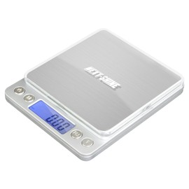 JUSTOP 0.01g - 500g High-Precision Pocket Digital Scales Multifunctional Pro Scales with Back-Lit LCD Display, Two Trays, Tare and PCS Features