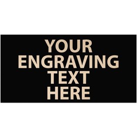 2" x 1" Custom Black Engraving Plate, Engraving Included