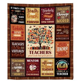 Poekuao Blanket Teacher Gifts for Women, New Teachers Appreciation Gifts, Best Teacher Funny Birthday Retirement Gifts Ideas(60"X50")