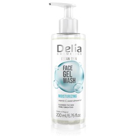Delia Cosmetics Clean Skin Moisturising Face Wash for All Skin Types - Cleanses, Moisturises, Smoothes - Vitamin C, Sweet Almond Oil - 200ml