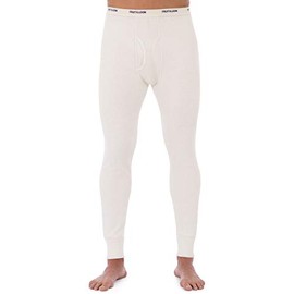 Fruit of the Loom Men's Classic Midweight Waffle Thermal Underwear Bottoms (1-Pack), Natural, Large