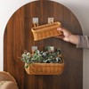 RAMFIYN 2 pack Wall Hanging Baskets for Storage Square Woven