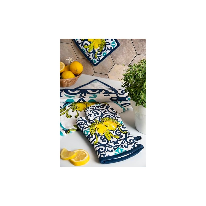 Excelsa Amalfi Oven Glove, One Size, 100% Cotton Lining, Polyester