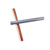 2PCS 99.995% Pure Copper Zinc Rods 3/8"(10mm) Dia 4"(102mm) Length