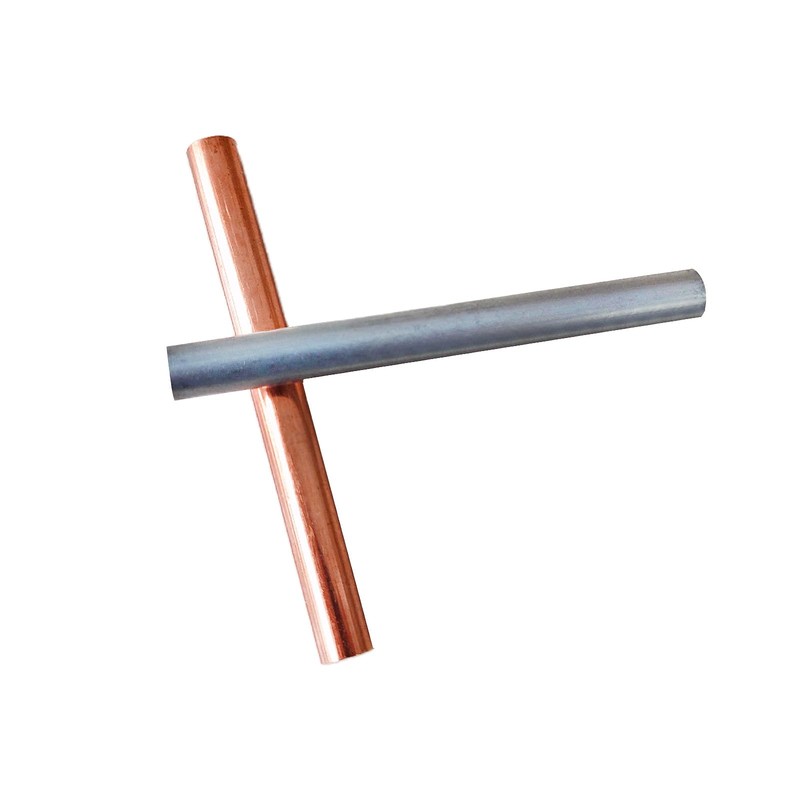 2PCS 99.995% Pure Copper Zinc Rods 3/8"(10mm) Dia 4"(102mm) Length