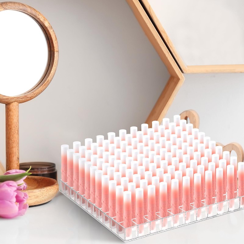 Mumufy Lipstick Holder Clear Acrylic Organizer Makeup Lip Gloss Organizer