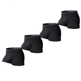 Pair of Thieves Every Day Kit Soft Cotton Trunks for Men Pack (4 Pack), Black/Grey, Large