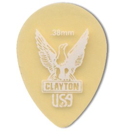 Ultem Gold Small Teartrop Plectrum 0.38mm Clear Gold (Pack of 12)