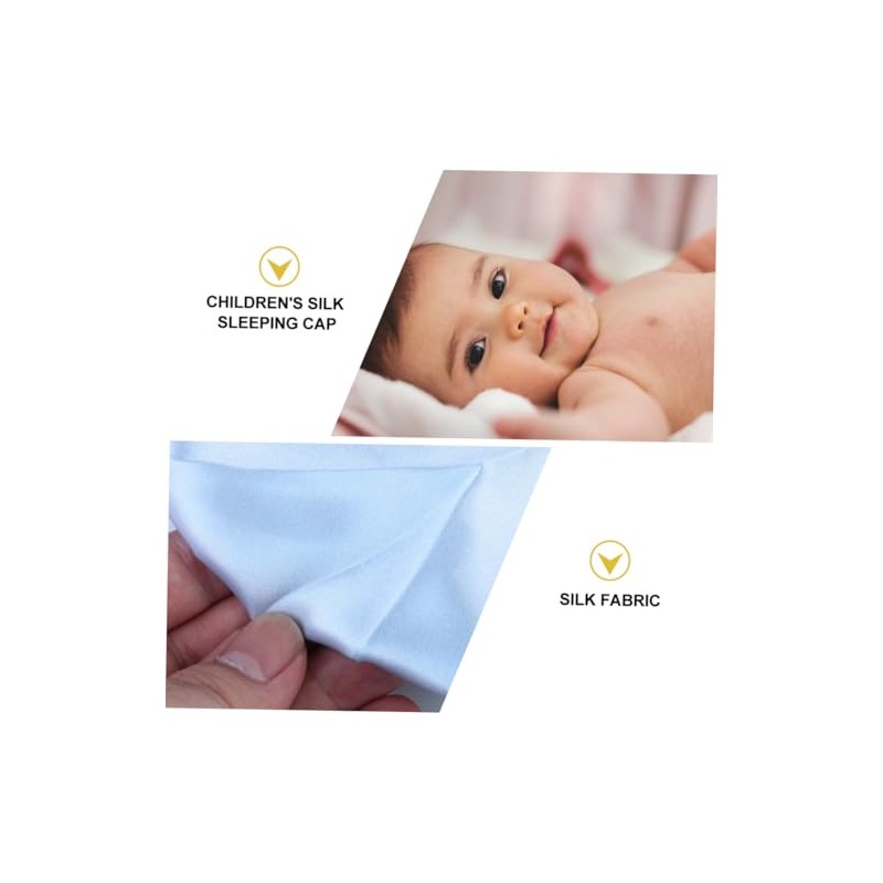 3 piezas Gorro de Seda para Dormir Infantil Ajustable con