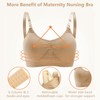 4HOW Pumping-Bra-Hands-Free Seamless-Wireless-Maternity-Bralette Padded Nursing Pumping Bra All in One