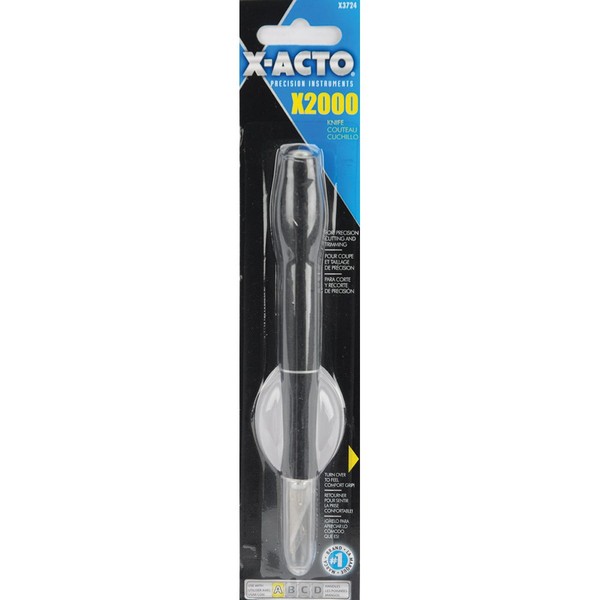 X-Acto X2000 No-Roll Rubber Barrel Knife with #11 Replaceable Blade and Safety Cap (X3724)