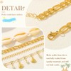 Handcess Boho Layered Anklets Gold Shell Ankle Bracelets Crystal Anklet