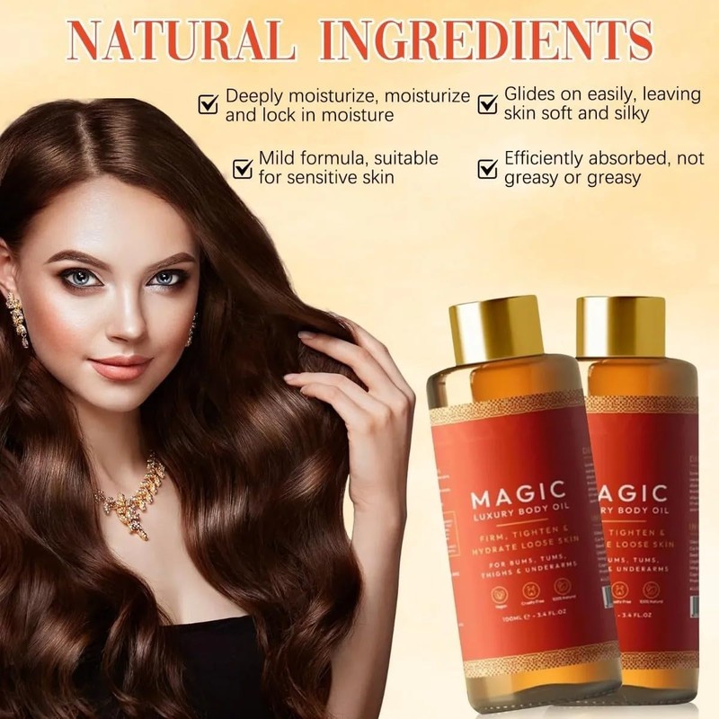 Aceite corporal mágico 2pcs, hidratante compacto, aceite corporal de lujo