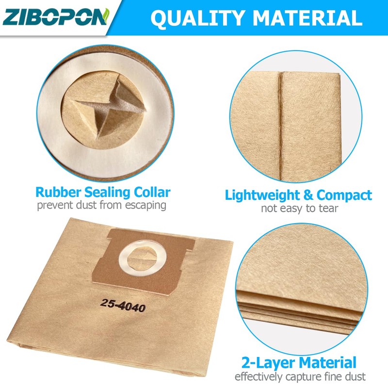 10 Pack DXVA25-4040 Dust Bag-4 gallon Replacement for DEWALT DXV04T
