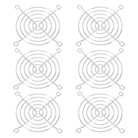 PATIKIL 80mm Fan Finger Grill, 6 Pack Metal Grill Protector Guard Fan Protective Cover for 80mm Exhaust Fans Equipment Computer DIY