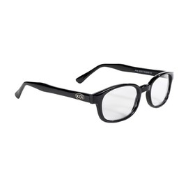 Pacific Coast Original KD's Biker Sunglasses (Black Frame/Clear Lens)