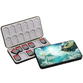 doepeBAE Switch Spiele Aufbewahrung, Switch Spiele Lagerung, Switch Spiele Hüllen Aufbewahrung, Magnetverschluss, Weiches Silikon Futter, Mit 24 Game Card Slots und 24 Micro SD Karten (A06)