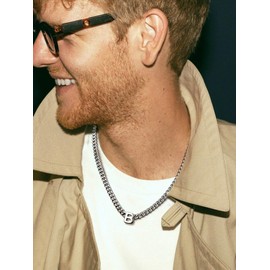 Mens Chains Letter K Necklace Initial Chain Initial Necklace for Men