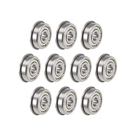 sourcing map F625ZZ Flanged Ball Bearing 5x16x5mm Shielded Chrome Steel Flange Rip Bearings 10pcs