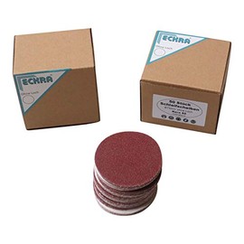 Sanding Discs 75 mm with Velcro without Hole in Various Grits Red Brown Pack of 100