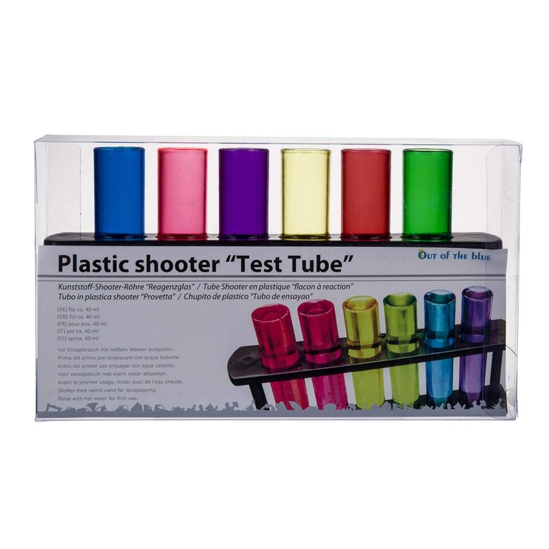 OOTB 93/2072 Kunststoff-Shooter-Röhre, Reagenzglas, Glas, 40 ml