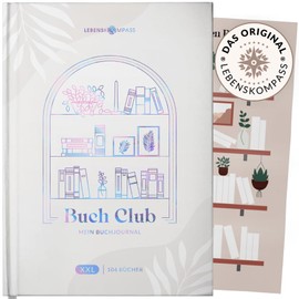 Lebenskompass Book Club XXL - The Reading Diary & Book Journal "Pearl" - Hardcover DIN A5 Diary for Adults - Book Club Reading Bullet Journal Tracker - Booktok