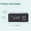 HURRISE Wooden Digital LED Clock with Wireless Charging for Bedroom,Alarm