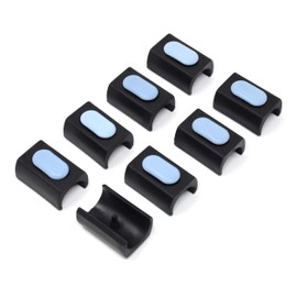 Design61 PTFE Set of 8 Gliders for Chairs Cantilever Chair Glides Diameter 23-25 mm Furniture Gliders Clamp Shell Gliders