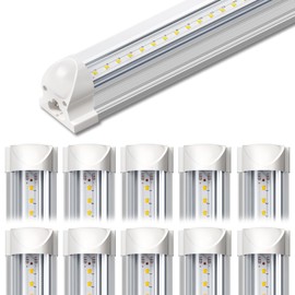 SHINESTAR 4FT Led Shop Lights, 40W 5000LM 5000K LED Shop Light Super Bright 75% Energy-Saving Linkable T8 Light Tube Integrated Fixture for Workshop Garage Basement, 10 Pack