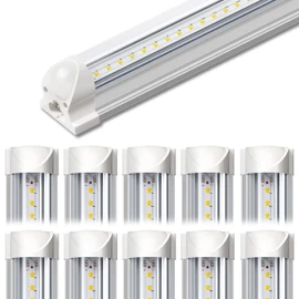 SHINESTAR 4FT Led Shop Lights, 40W 5000LM 5000K LED Shop Light Super Bright 75% Energy-Saving Linkable T8 Light Tube Integrated Fixture for Workshop Garage Basement, 10 Pack
