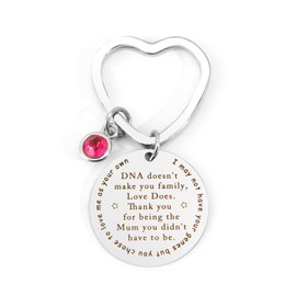 Kzikbxh Step Mum Gifts,Stocking Fillers,Gifts for Step Mum,Step Mum Keyring,Mum Birthday Gifts,Gifts for Step Mum Christmas,Mothers Day Key Ring,Stepmum Mothers Day Gifts,Keychain Mum