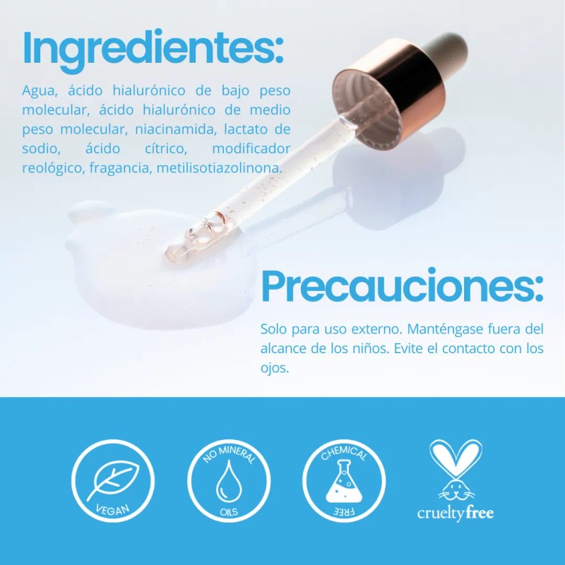 Nuneth Sérum Facial Niacinamida y Ácido Hialurónico 30 ml Día