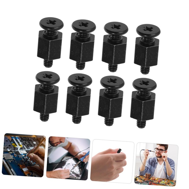 TEHAUX 8pcs SSD Motherboard Mounting Screws Head Computer Screws for