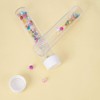 12Pcs 25ML Empty Clear Plastic Test Tubes with White Screw