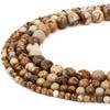 RUBYCA Wholesale Natural Picture Jasper Gemstone Round Loose Bead for
