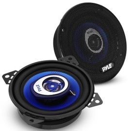 Pyle 5.25” Car Sound Speaker (Pair) - Upgraded Blue Poly Injection Cone 3-Way 200 Watt Peak w/Non-fatiguing Butyl Rubber Surround 100-20Khz Frequency Response 4 Ohm & 1" ASV Voice Coil