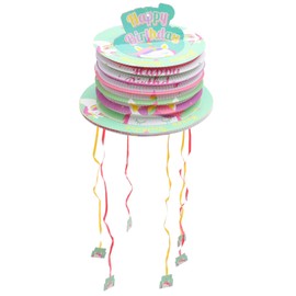 Kisangel Mini Pull String Unicorn Pinata Toy for Kids Birthday Party Colorful Festival Decoration Fun Lightweight and Easy to Hang