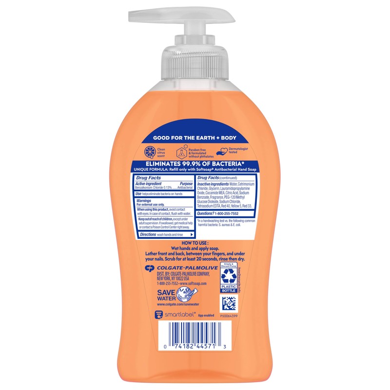 Softsoap Liquid Hand Soap, Crisp Clean Scent Hand Soap, 11.25